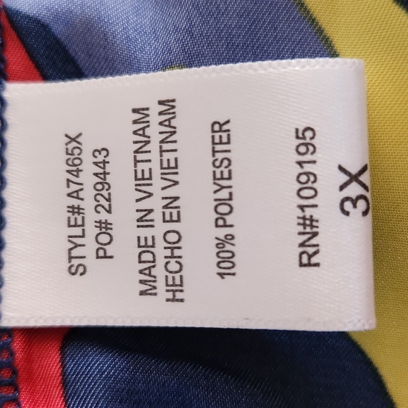 COLORFUL ☆ CAMO PRINT ☆ BOXY STYLE ☆ SATIN TOP ☆ NWT - Picture 9 of 10